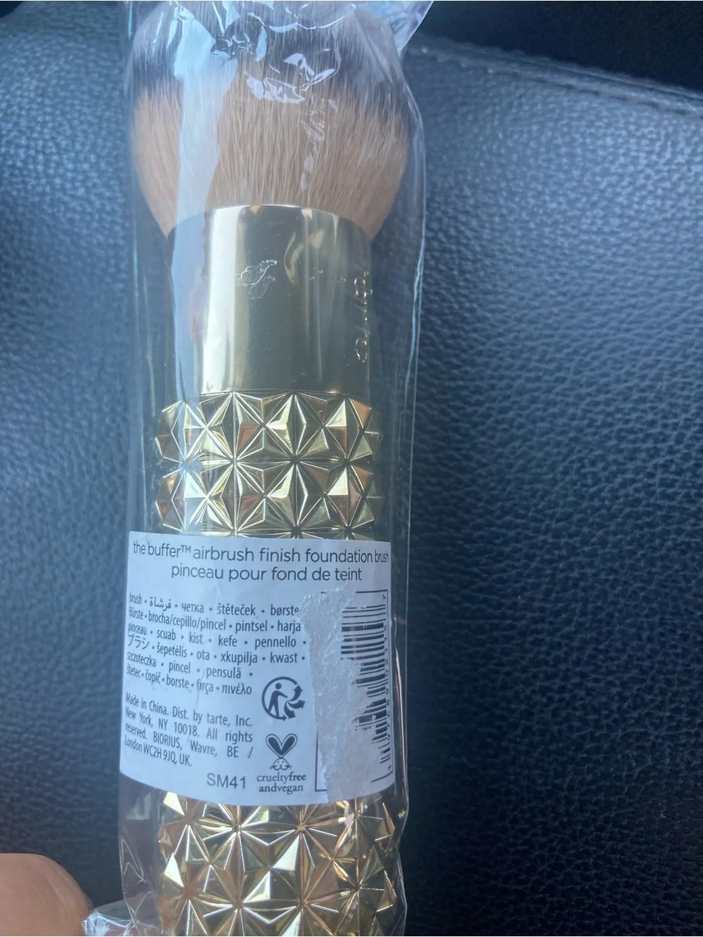 TARTE The Buffer Airbrush Foundation Brush Limited Edition Gold Metallic Handle